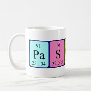 Mug Bouche de nom de table périodique pascaline