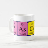 Mug Bouche de nom de table périodique pascaline (Devant gauche)