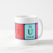 Mug Bouche de nom de table périodique Pontus (Devant droit)