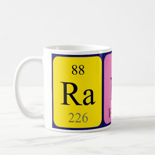 Mug Bouche de nom de table périodique Randy (Gauche)