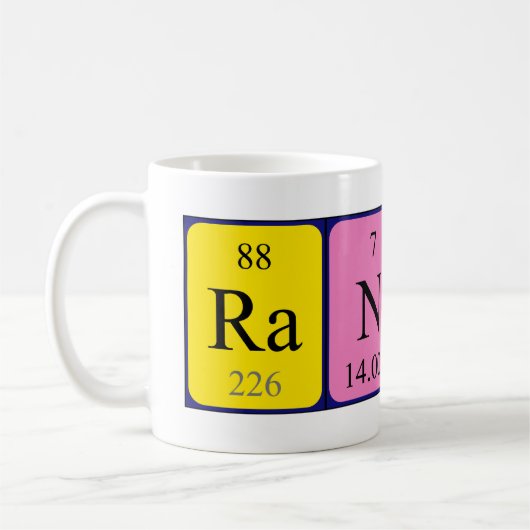 Mug Bouche de nom de table périodique Randy (Gauche)