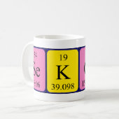 Mug Bouche de nom de table périodique Sekou (Devant gauche)