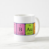 Mug Bouche de nom de table périodique Thibaud (Devant droit)