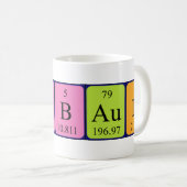 Mug Bouche de nom de table périodique Thibaud (Devant droit)
