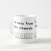 Mug Bouche de nom de table périodique Thibaut (Devant gauche)