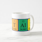 Mug Bouche de nom de table périodique Vitali (Devant droit)