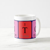 Mug Bouche de nom de table périodique Vito (Devant droit)