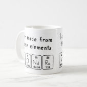 Mug Bouche de nom de table périodique Vondra (Devant gauche)