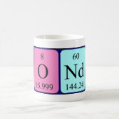 Mug Bouche de nom de table périodique Vondra (Centre)