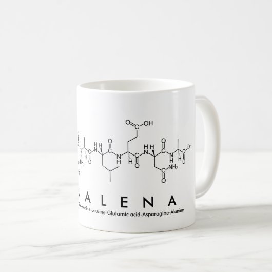 Mug Bouche de nom du peptide Annalena (Devant droit)
