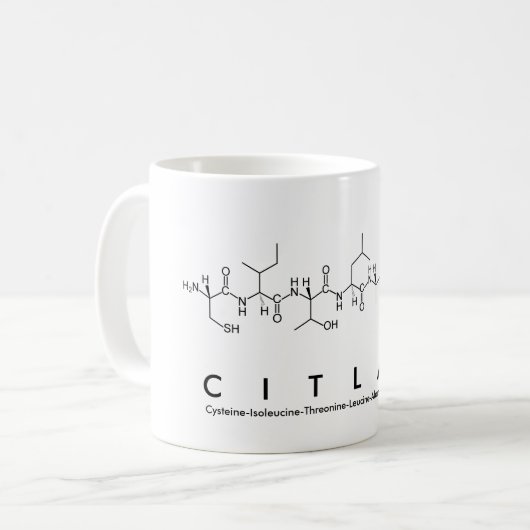 Mug Bouche de nom du peptide Citlali (Devant gauche)