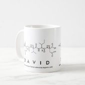 Mug Bouche de nom du peptide David (Devant gauche)