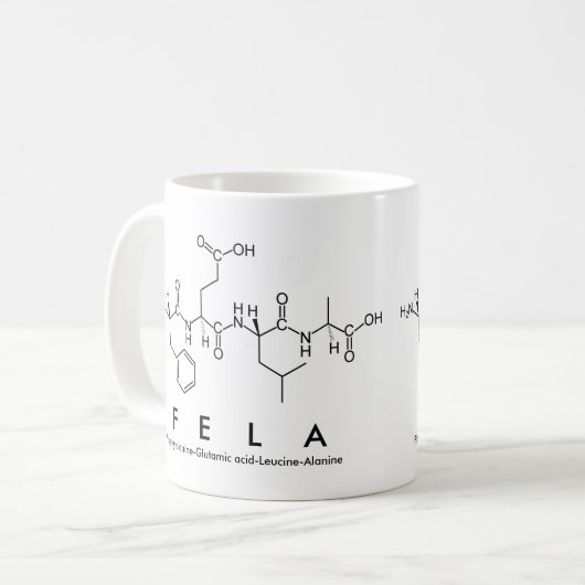 Mug Bouche de nom du peptide Fela (Devant gauche)