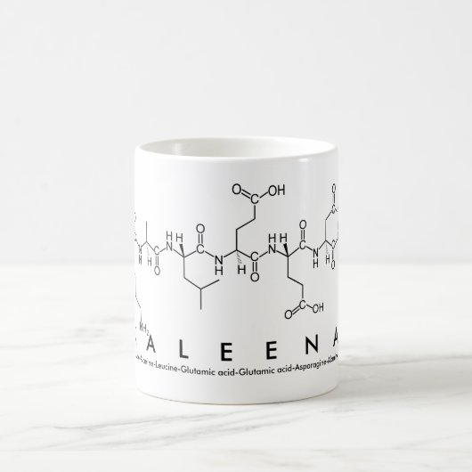Mug Bouche de nom du peptide Kaleena (Centre)