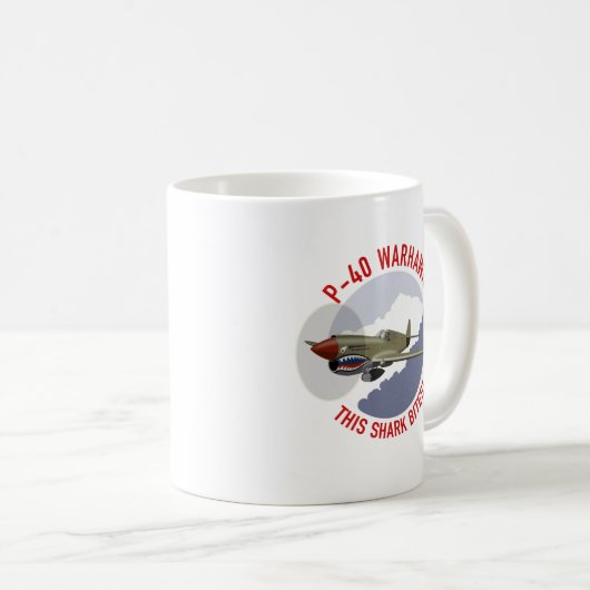 Mug Bouche de requin de P-40 Warhawk (Devant droit)
