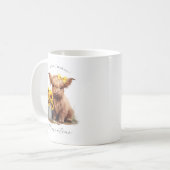 Mug Bouche de tournesol de vache Highland (Devant gauche)