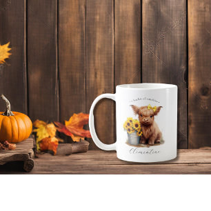 Mug Bouche de tournesol de vache Highland