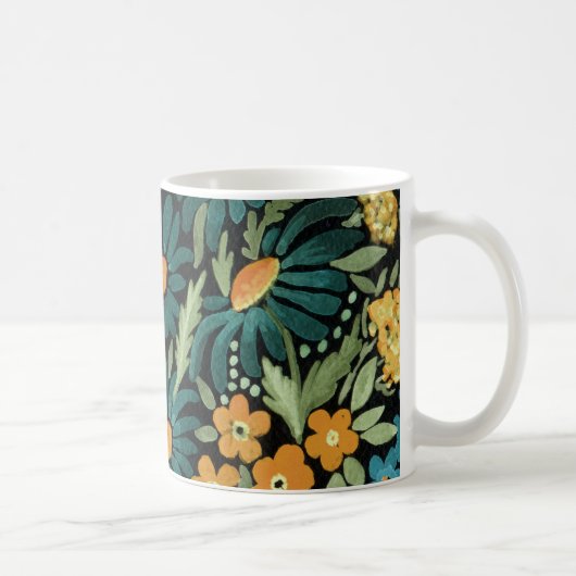 Mug Bouches d'aquarelle bleu (Droite)