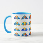 Mug Bouches en bleu foncé, orange et turquoise (Gauche)