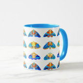 Mug Bouches en bleu foncé, orange et turquoise (Devant droit)