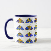 Mug Bouches en bleu, jaune doré et Brown (Gauche)