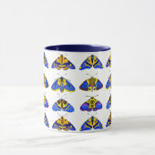 Mug Bouches en bleu, jaune doré et Brown (Centre)