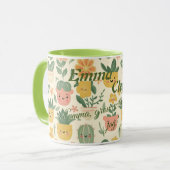 Mug Bouchon à thème personnalisé Kawaii Plante pour en (Devant gauche)