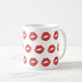 Mug Bouchon de baise rouge lèvres (Devant droit)