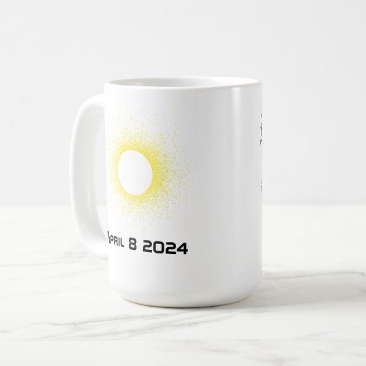 Mug Bouchon de café éclipse solaire (Devant gauche)