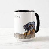 Mug Bouchon de chien Rottweiler (Devant droit)