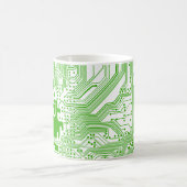 Mug bouchon de circuit de carte mère monogramme - vert (Centre)