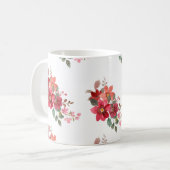Mug Bouchon de conception de fleurs (Devant gauche)