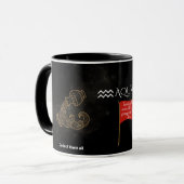 Mug Bouchon de drapeau rouge Aquarius | Drôle cadeau Z (Devant gauche)