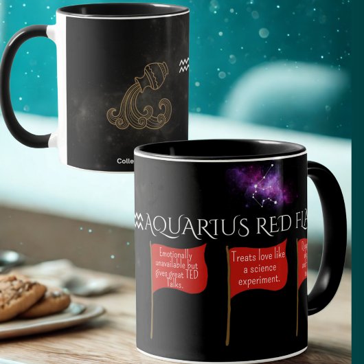 Mug Bouchon de drapeau rouge Aquarius | Drôle cadeau Z
