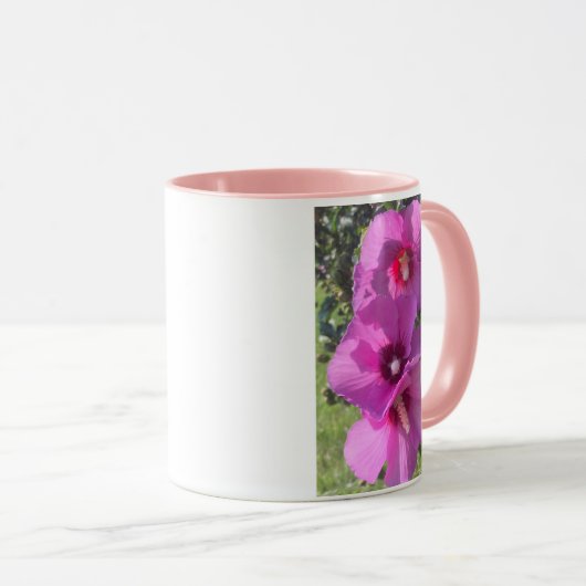Mug Bouchon de fleurs violettes (Devant droit)