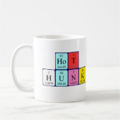 Mug Bouchon de nom de table périodique Hot hunk (Gauche)