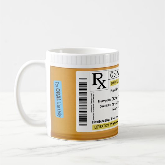 Mug Bouchon d'ordonnance RX (Gauche)