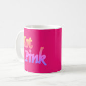 Mug Bouchon fuchsia rose chaud (Devant gauche)