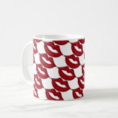 Mug Bouchon rouge à lèvres chaudes (Devant gauche)