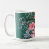 Mug Bouchon vintage à fleurs (Gauche)
