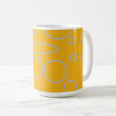 Mug Boucles cercles sur orange (Devant droit)