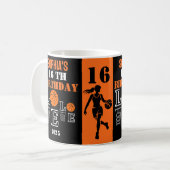 Mug Boucles de basket-ball, Joueur de basket-ball Cade (Devant gauche)
