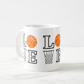 Mug Boucles de basket-ball, Lecteur de basket-ball Cad (Devant gauche)