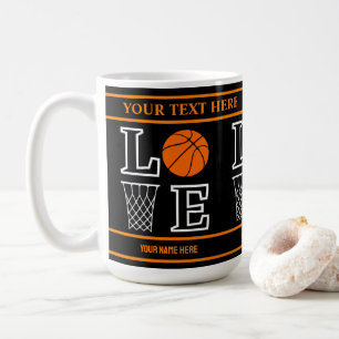 Mug Boucles de basket-ball, Lecteur de basket-ball Cad