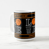 Mug Boucles de basket-ball, Lecteur de basket-ball Cad (Devant gauche)