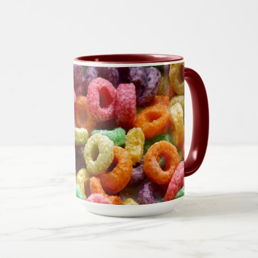Mug Boucles de fruits de couleur Whimsy (Devant droit)