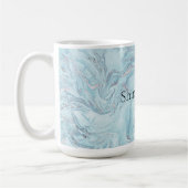 Mug Boucles de marbre bleu Aqua Silver (Gauche)
