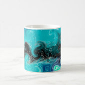 Mug Boucles de marbre turquoise, bleu et noir (Centre)
