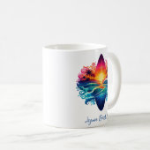 Mug Boucles de surf couché de soleil (Devant droit)