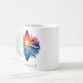 Mug Boucles de surf couché de soleil (Devant gauche)